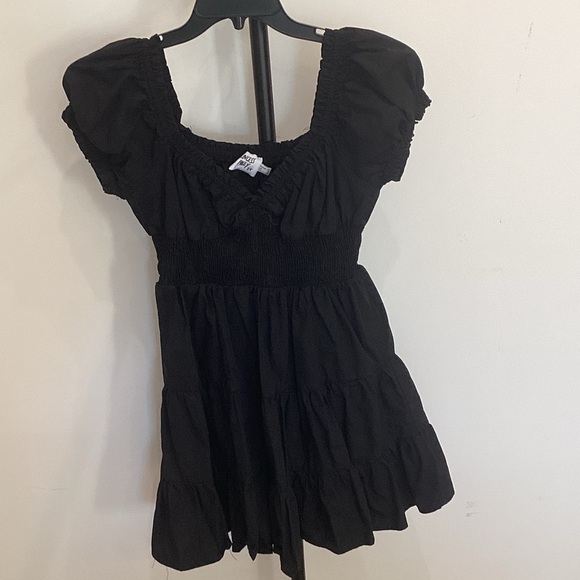Princess Polly Elegant Black Ruched Dress - Picture 1 of 7